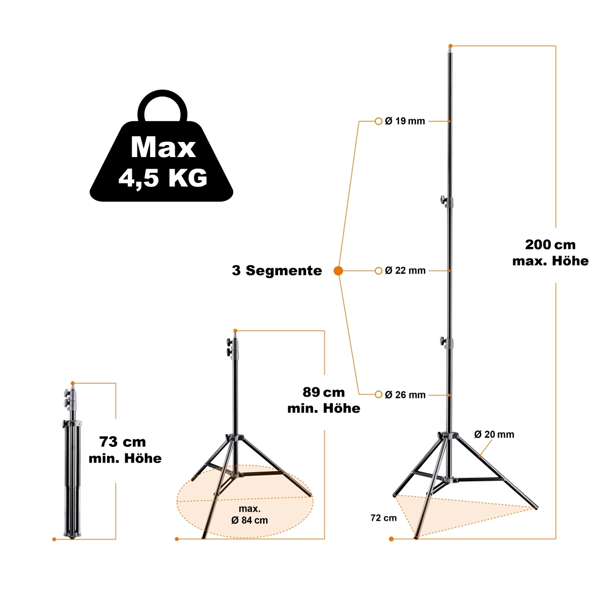 Walimex pro AIR 200 Lamp Stand