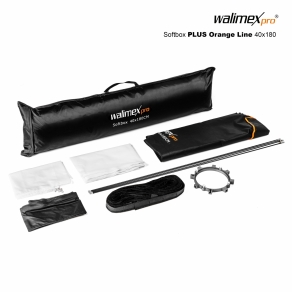 walimex pro Softbox PLUS Orange Line 40x180cm Aurora/Bowens 