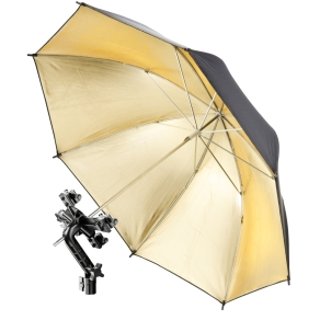 Walimex Set 4 Flash Holder, SB 60, Umbrella gold