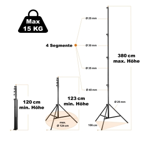 Walimex pro Lamp Stand AIR 380cm Deluxe