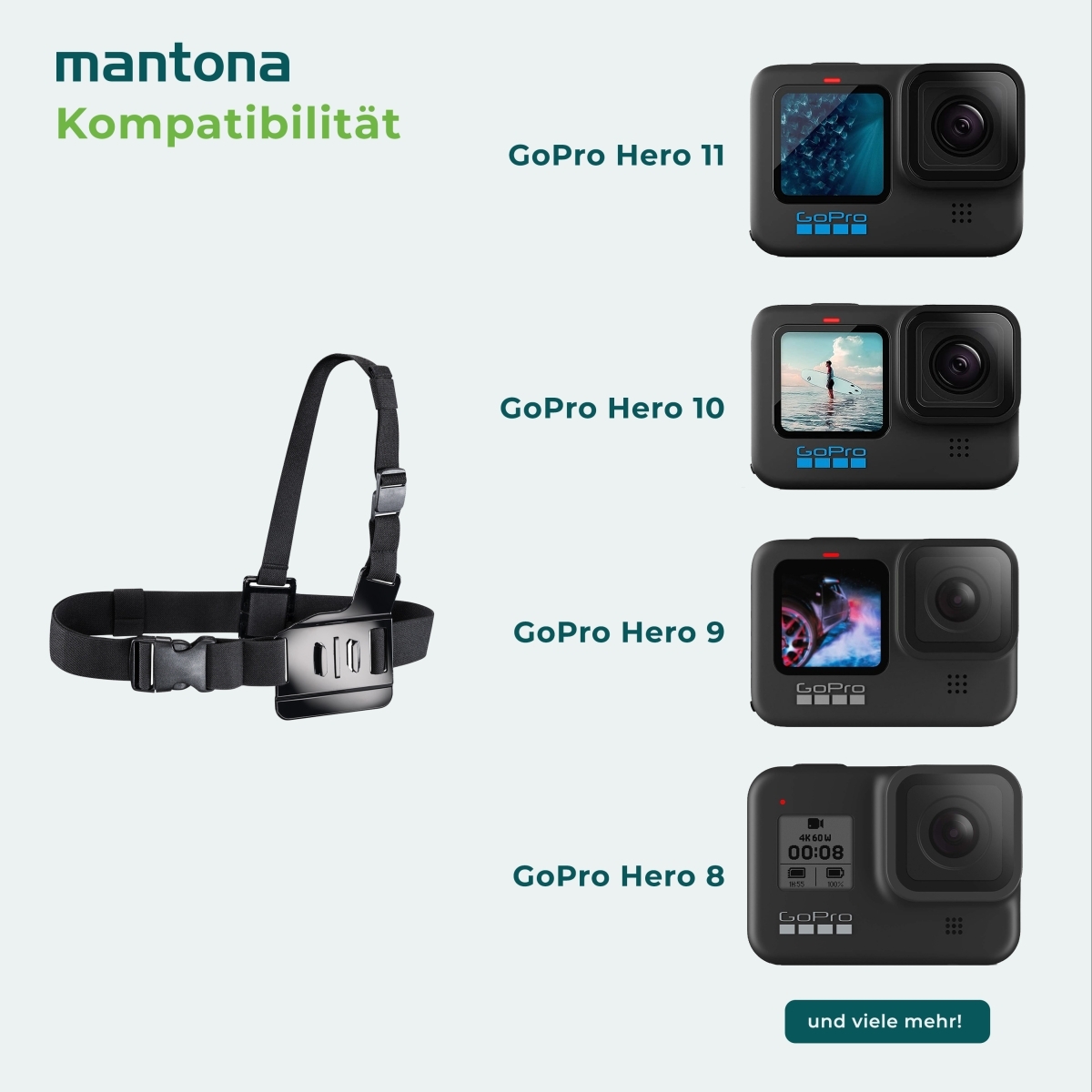 Mantona chest strap for GoPro light
