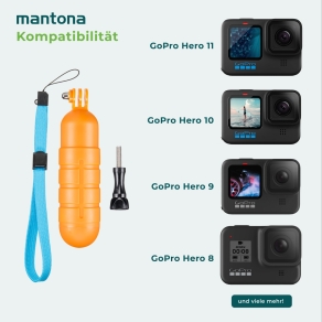 Aide à la flottabilité Mantona avec poignée pour GoPro