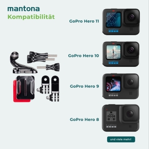 Mantona helmbevestigingsset voor GoPro