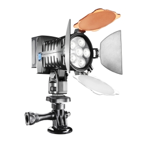 Mantona 1/4 pulgadas pinzamiento para GoPro cámara de sistema Action camera smartphone LED 