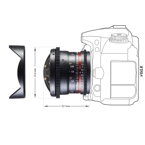 12/3,1 Fisheye Video DSLR Canon EOS black