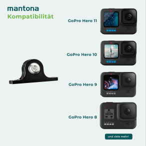 Mantona ALU Mount Schraubhalterung für GoPro