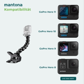 Mantona Maxi Auslegearm mit Klemme GoPro