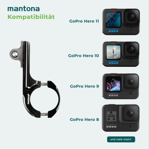 Mantona Fahrradhalterung ALU Maxi für GoPro