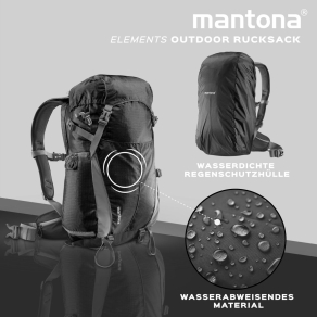 Mantona elements Outdoor Rucksack schwarz