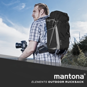 Mantona elements Outdoor Rucksack schwarz