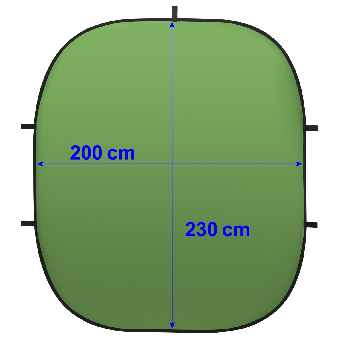 Walimex pro 2in1 Falthintergrund grün/bl 200x230cm