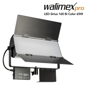 Walimex pro LED Sirius 160 Bi Color 65W - 2er Set inkl. 2x Stativ 2,6m und Fernbedienung