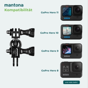 Mantona mini balhoofd houder voor GoPro mount
