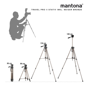 Mantona Basic Travel Pro II Tripod with panhead