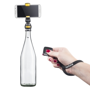 Mantona Smartph. Bottle Selfie Holde penguin