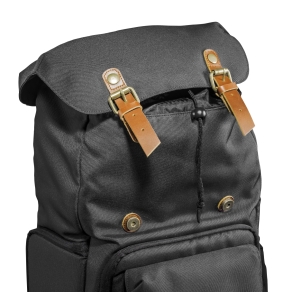 Mantona photo backpack Luis black, retro