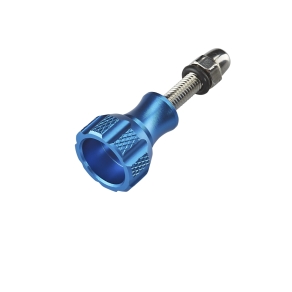 Mantona GoPro screw set + key aluminium blue