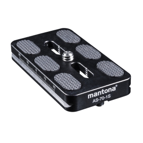 Plaque de fixation rapide Mantona AS-70-1S compatible...