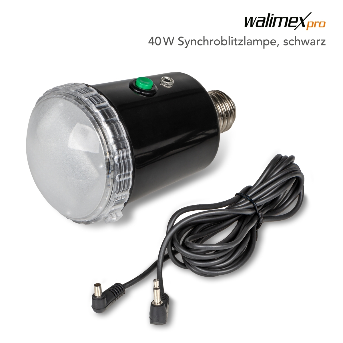 Walimex pro 40W Synchroblitzlampe, schwarz