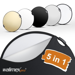 Walimex pro 5in1 Faltreflektor wavy comfort Ø56cm...