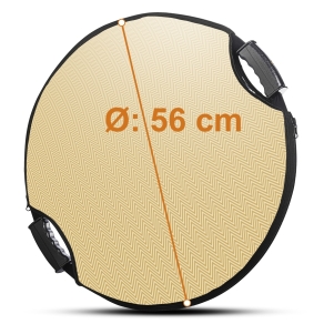 Walimex pro Réflecteur pliable 5 en 1 wavy comfort Ø56cm avec poignées et 5 couleurs de réflecteur