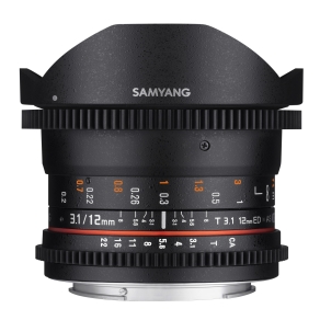 Samyang MF 12mm T3,1 Fisheye Video DSLR Nikon F