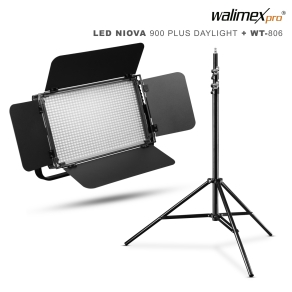 Walimex pro LED Niova 900 Plus Daylight 54W Set mit WT-806 Stativ