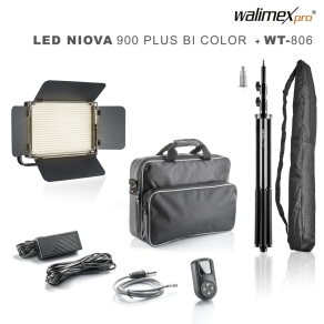 Walimex pro LED Niova 900 Plus Bi Colour 54W Set con...