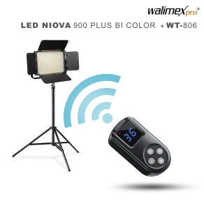 Walimex pro LED Niova 900 Plus Bi Color 54W set with WT-806 Tripod Light Stand
