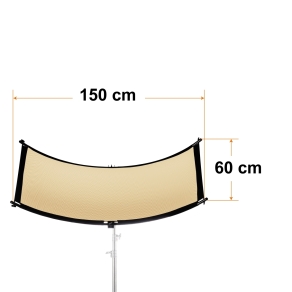 Walimex pro 3in1 Reflector Halfpipe, concave150x60