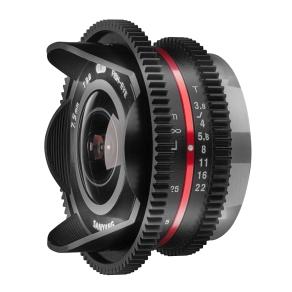 Samyang MF 7.5mm T3.8 Cine UMC Fish-eye avec monture Micro Fourthirds, pour capteur MFT, objectif vidéo manuel