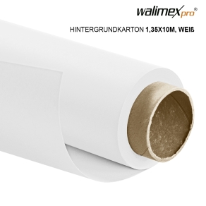 Walimex pro Carton de fond 1,35x10m, blanc