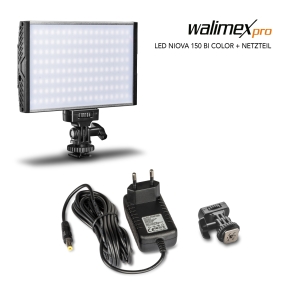 Walimex pro LED Niova 150 Bi Color 15W LED Leuchte plus...