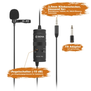 Walimex pro Boya M1 Pro clip-on microfoon