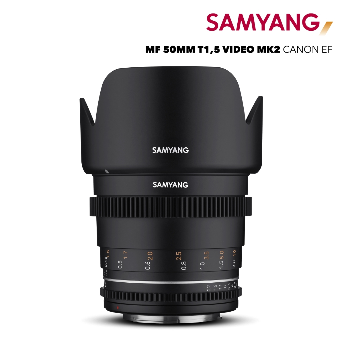 Samyang MF 50mm T1,5 VDSLR MK2 Canon EF