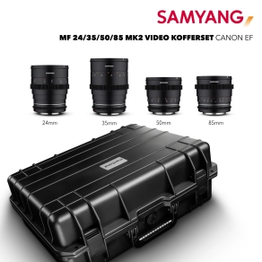 Samyang MF 24/35/50/85 MK2 Videokoffer Set Canon EF