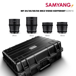 Samyang MF 24/35/50/85 MK2 VDSLR koffer set Sony E