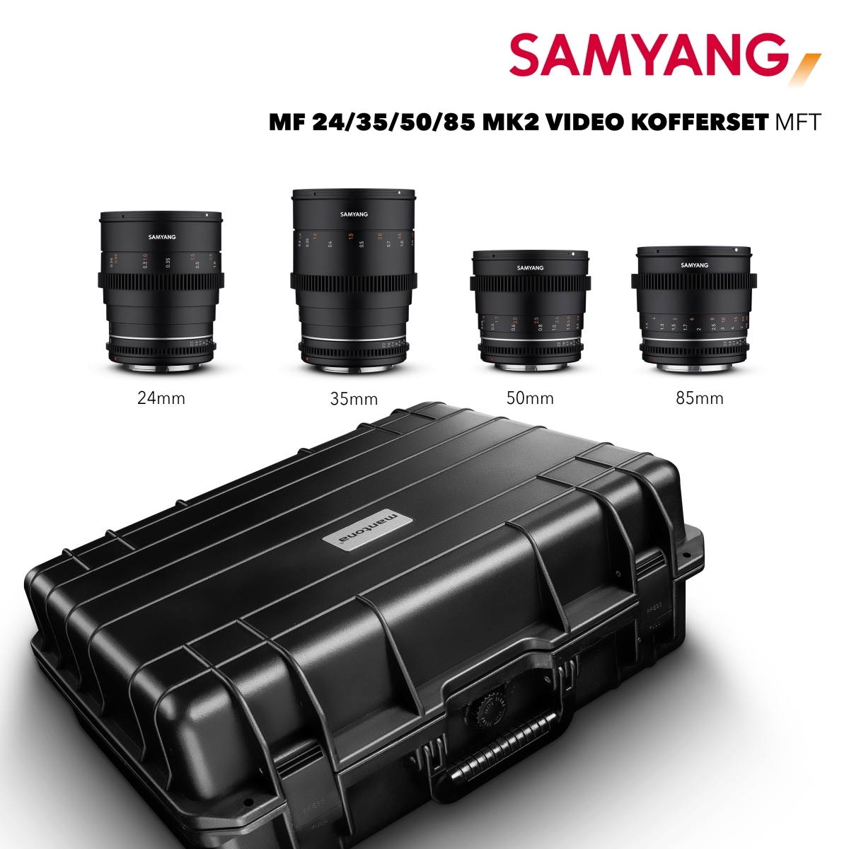 Samyang MF 24/35/50/85 MK2 VDSLR Set MFT