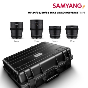 Samyang MF 24/35/50/85 MK2 VDSLR koffer set MFT