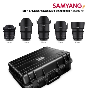 Samyang MF 14/24/35/50/85 MK2 VDSLR Koffer Can. EF