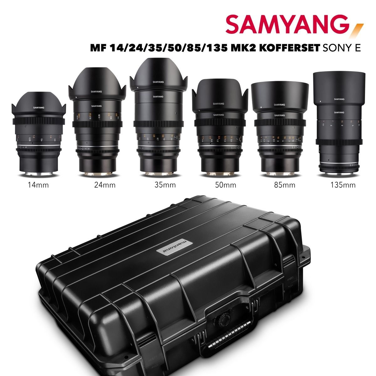 Samyang MF 14/24/35/50/85/135 MK2 Set Sony E