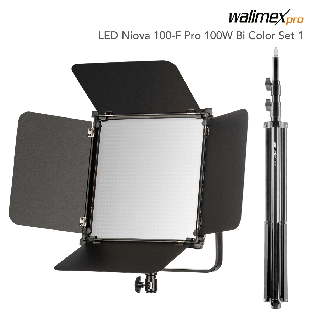 Walimex pro LED Niova 100-F Pro 100W Bi Color Set1
