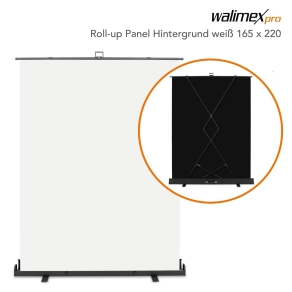 Walimex pro Roll-up Panel Hintergrund weiß 165x220