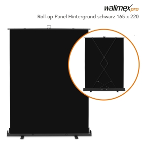 Walimex pro Roll-up Panel Hintergrund schw.165x220