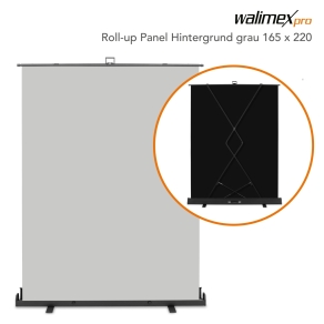 Walimex pro Roll-up Panel Hintergrund grau 165x220
