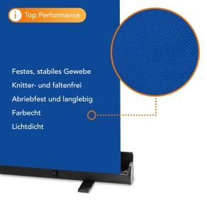 Walimex pro Roll-up Panel Hintergrund blau 165x220