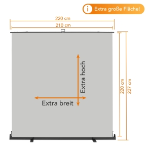 Walimex pro Roll-up Panel Hintergrund grau 210x220