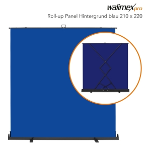Walimex pro Roll-up Panel Hintergrund blau 210x220