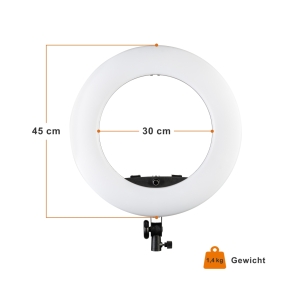 Walimex pro LED Arcobaleno 60W RGBW Set di luci ad anello 2