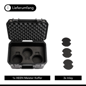 XEEN Meister lens case with inlay 3 lenses